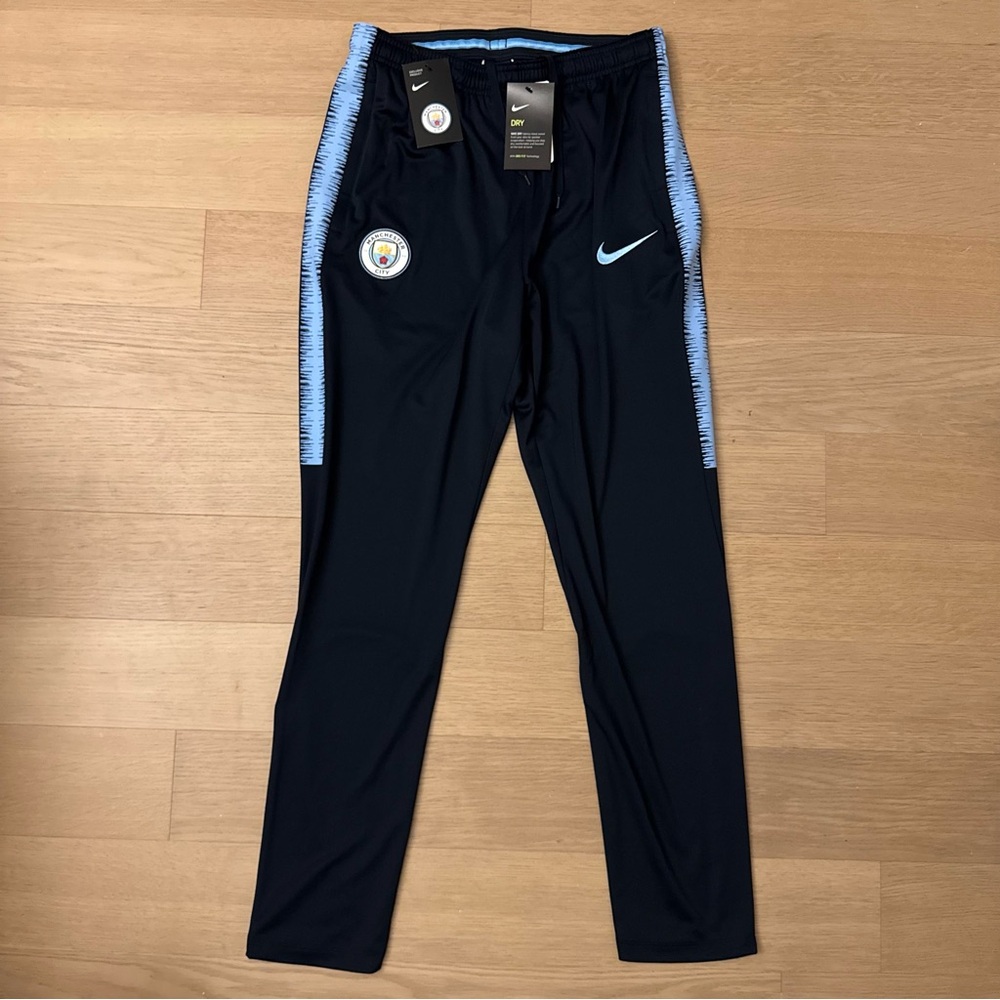 Nike Manchester City Blue Vaporknit Strike Soccer / Football Sweatpants